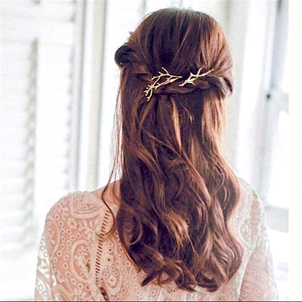 ⚜️𝟯𝟬%𝗢𝗙𝗙 𝗯𝘂𝗻𝗱𝗹𝗲𝘀 𝟯+⚜️ NEW Set of 2 Twig Shape Bohemian Hairpins - Picture 9 of 14